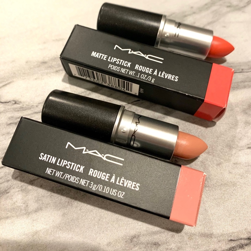 MAC Lipsticks *Fleshpot* and *Tropic Tonic*